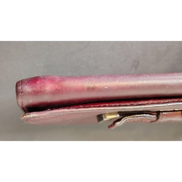 Vintage Prada Leather Wallet, Magenta Purple, Bow, Snap Close Italy READ - Picture 2 of 11